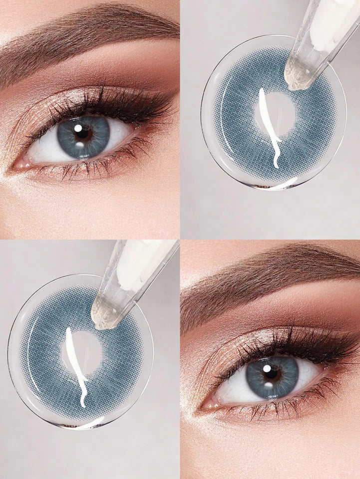 JARWAWA 1 Pair Monthly Korean Natural Big Eyes Colored Contact Lenses Brown Blue Prescription Pupil Lens For Beauty Makeup