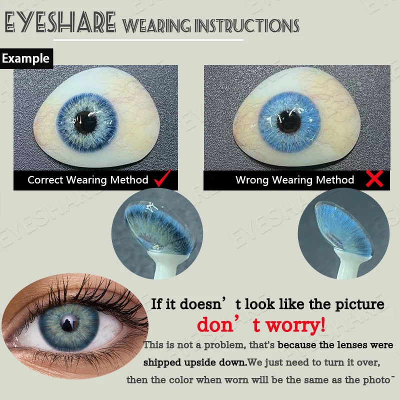 EYESHARE 1 Pair Colored Contact Lenses Gray Pupils Lens Brown Makeup Lenses Blue Lenses Fashion Green Contact for Eyes Yearly