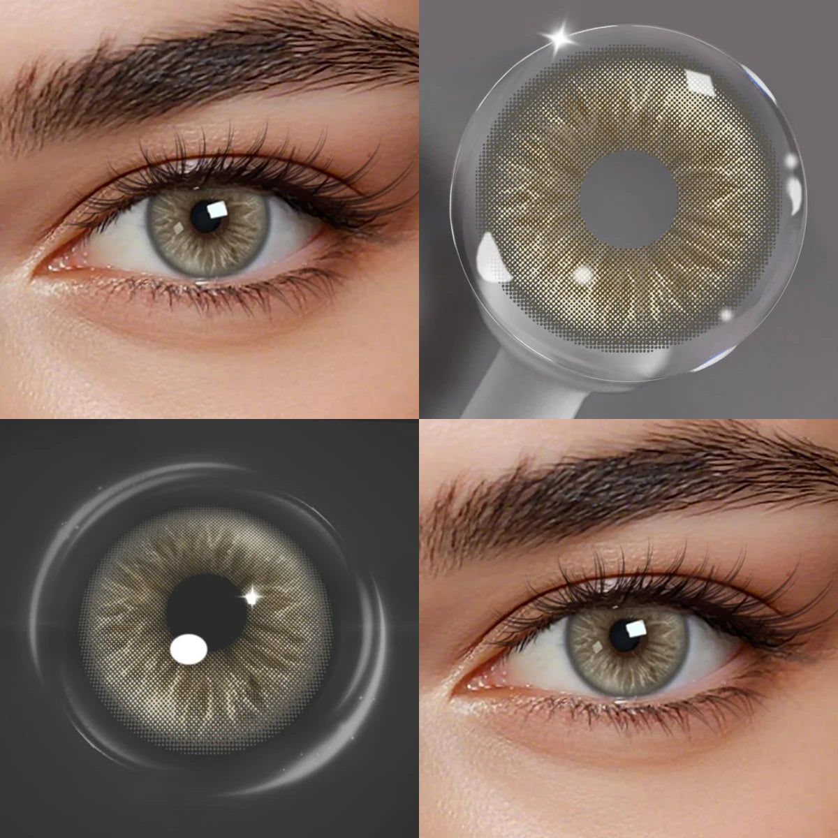 Lalens 14.5mm Natural Eye Beauty Brown Blue Colored Contact Lenses Half Yearly Soft Lens Cosmetic Eyewear For Women Daily Makeup