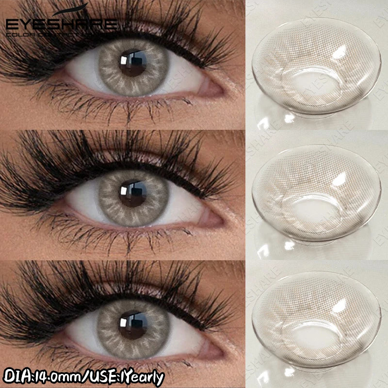 EYESHARE 1 Pair Colored Contact Lenses Gray Pupils Lens Brown Makeup Lenses Blue Lenses Fashion Green Contact for Eyes Yearly