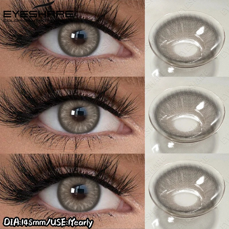 EYESHARE 1 Pair Colored Contact Lenses Gray Pupils Lens Brown Makeup Lenses Blue Lenses Fashion Green Contact for Eyes Yearly