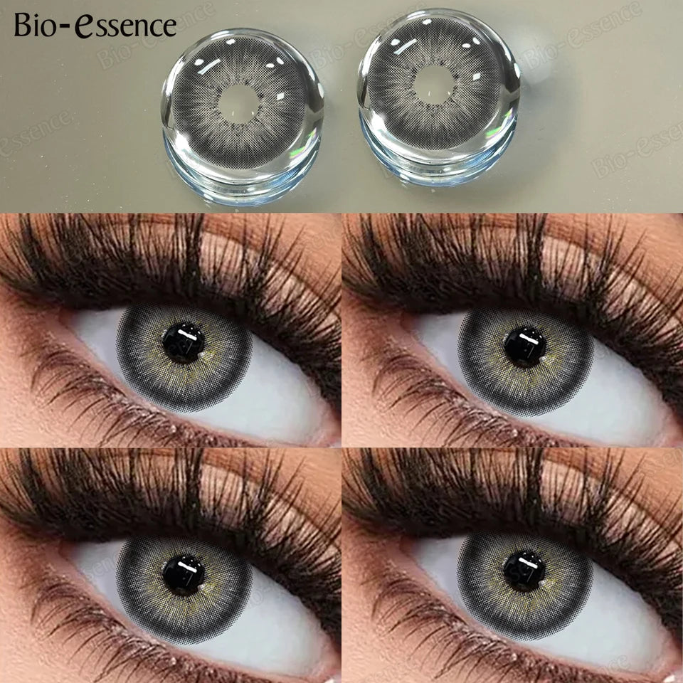 Bio-essence Color Contact PATTAYA Blue Lenses Big Eyes Black Lenses Beauty Pupils Cosmetic Brown Color Lens Gray Natural Yearly