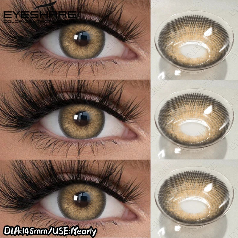 EYESHARE New Colored Contact Lenses Natural Gray Eye Lenses Brown Contacts Blue Pupils Lenses Fast Delivery Green Eye Lens
