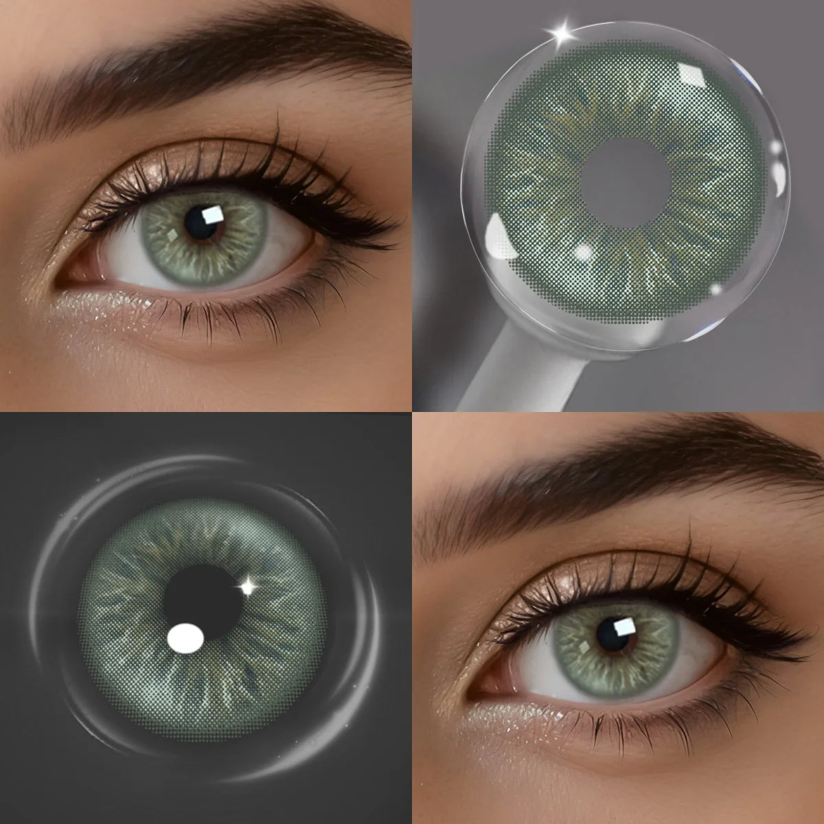 Lalens 14.5mm Natural Eye Beauty Brown Blue Colored Contact Lenses Half Yearly Soft Lens Cosmetic Eyewear For Women Daily Makeup