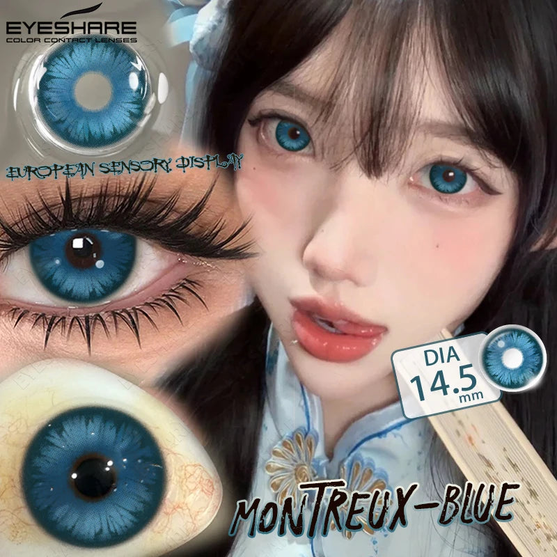 EYESHARE Anime Purple Lenses Color Contact Lenses for Cosplay Pink Cute Contact Red Lenses for Halloween Blue Colored Pupils Y2K