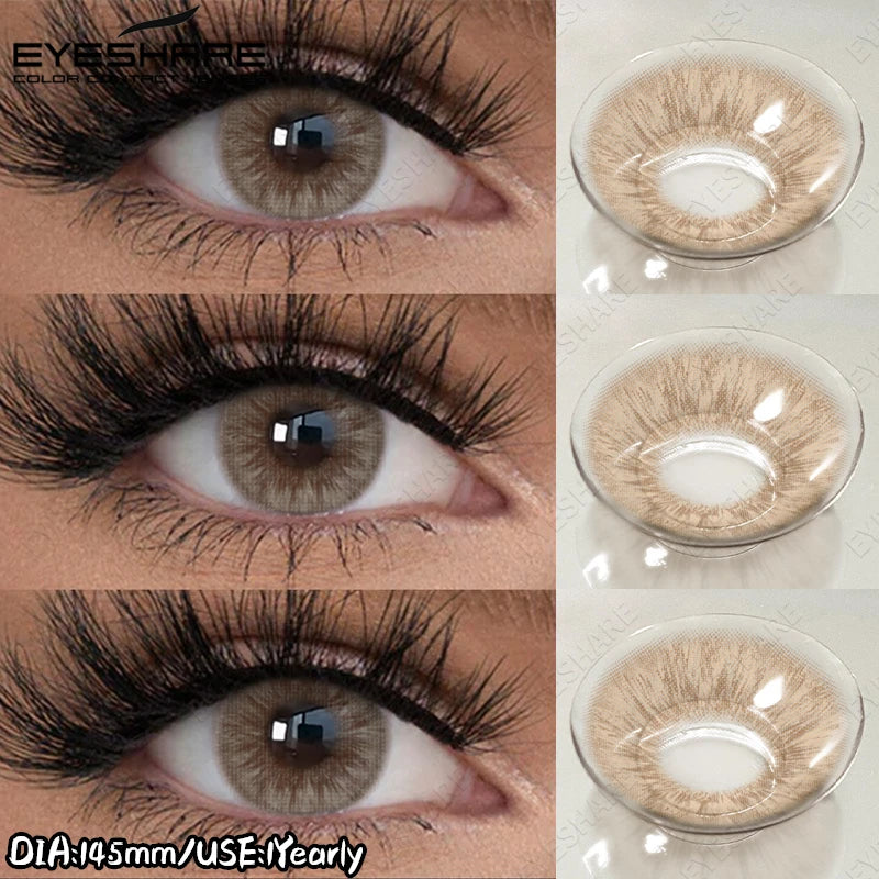EYESHARE 1 Pair Colored Contact Lenses Gray Pupils Lens Brown Makeup Lenses Blue Lenses Fashion Green Contact for Eyes Yearly