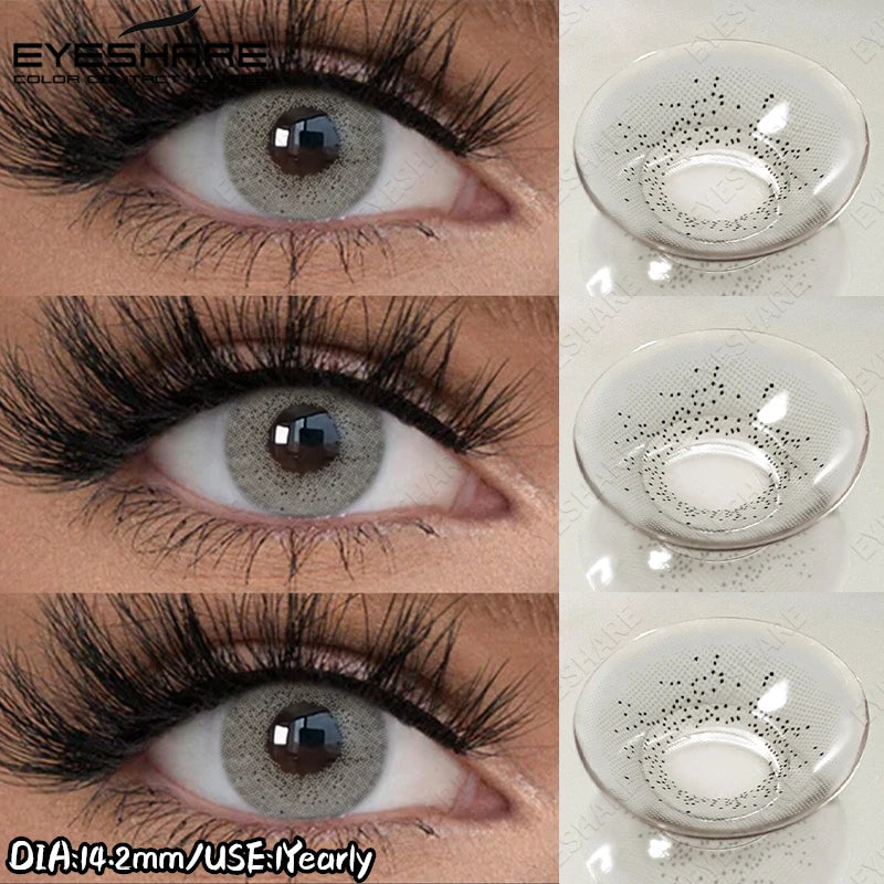 EYESHARE 1 Pair Colored Contact Lenses Gray Pupils Lens Brown Makeup Lenses Blue Lenses Fashion Green Contact for Eyes Yearly
