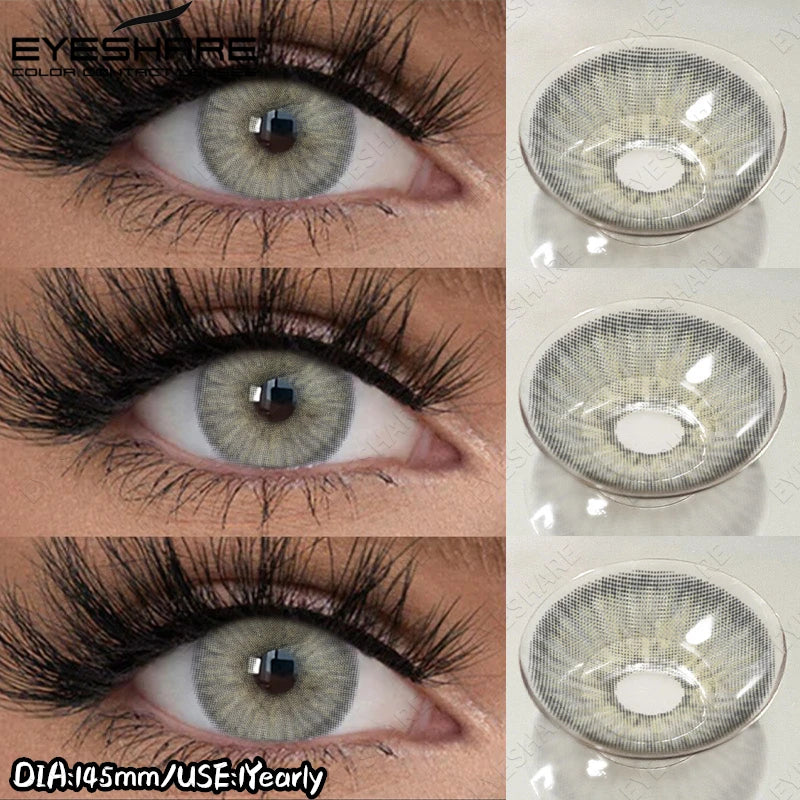 EYESHARE New Colored Contact Lenses Natural Gray Eye Lenses Brown Contacts Blue Pupils Lenses Fast Delivery Green Eye Lens
