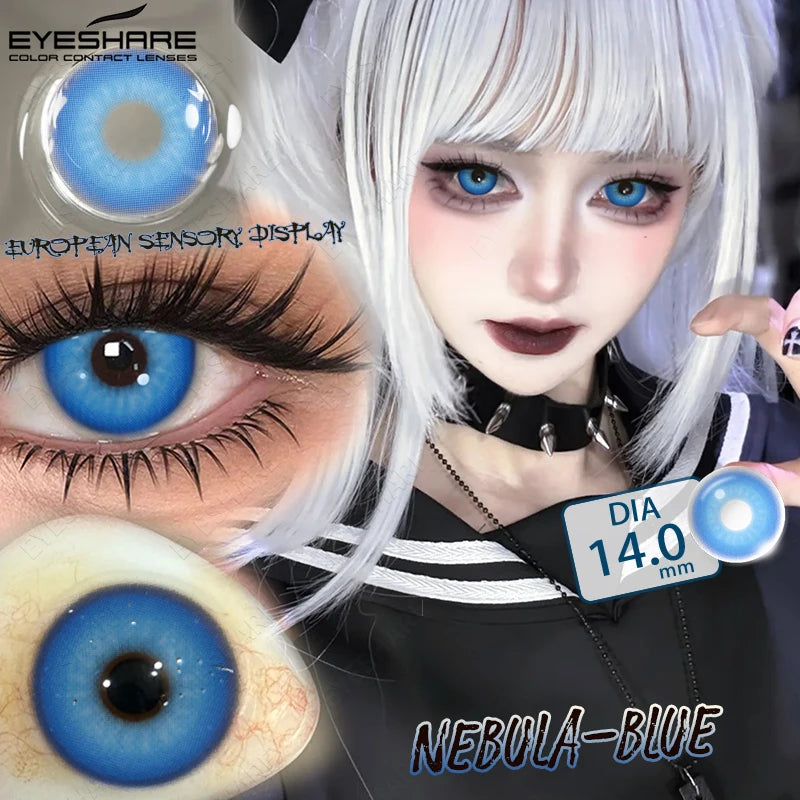 EYESHARE Anime Purple Lenses Color Contact Lenses for Cosplay Pink Cute Contact Red Lenses for Halloween Blue Colored Pupils Y2K
