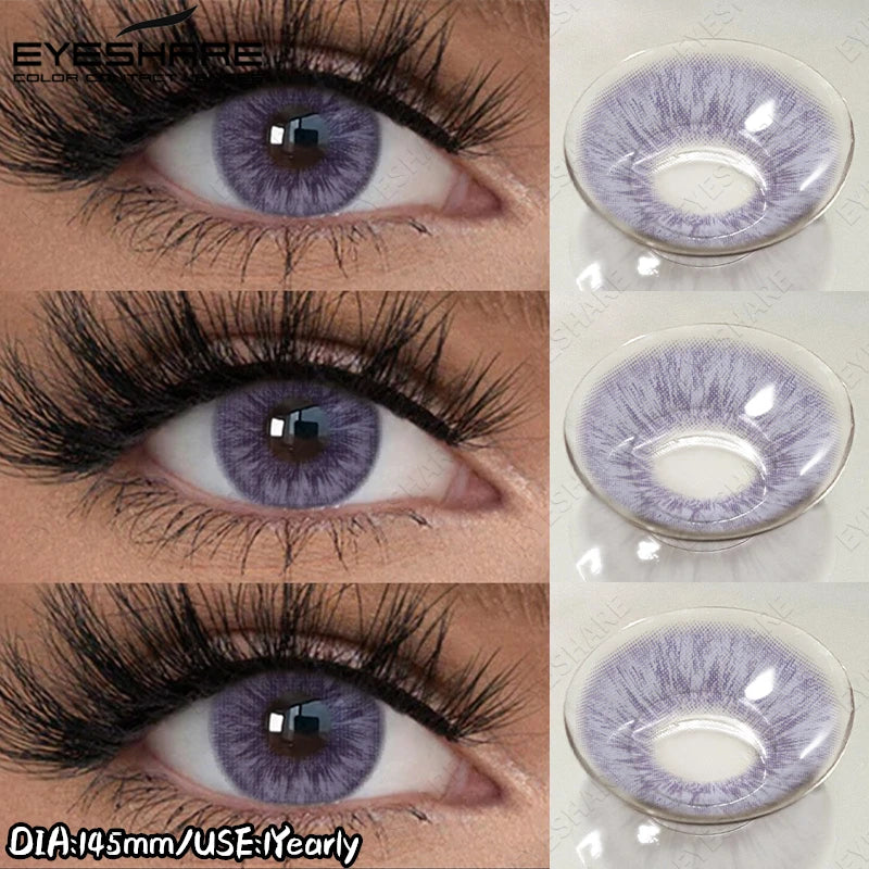EYESHARE 1 Pair Colored Contact Lenses Gray Pupils Lens Brown Makeup Lenses Blue Lenses Fashion Green Contact for Eyes Yearly