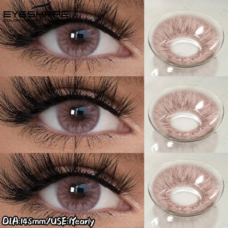 EYESHARE 1 Pair Colored Contact Lenses Gray Pupils Lens Brown Makeup Lenses Blue Lenses Fashion Green Contact for Eyes Yearly