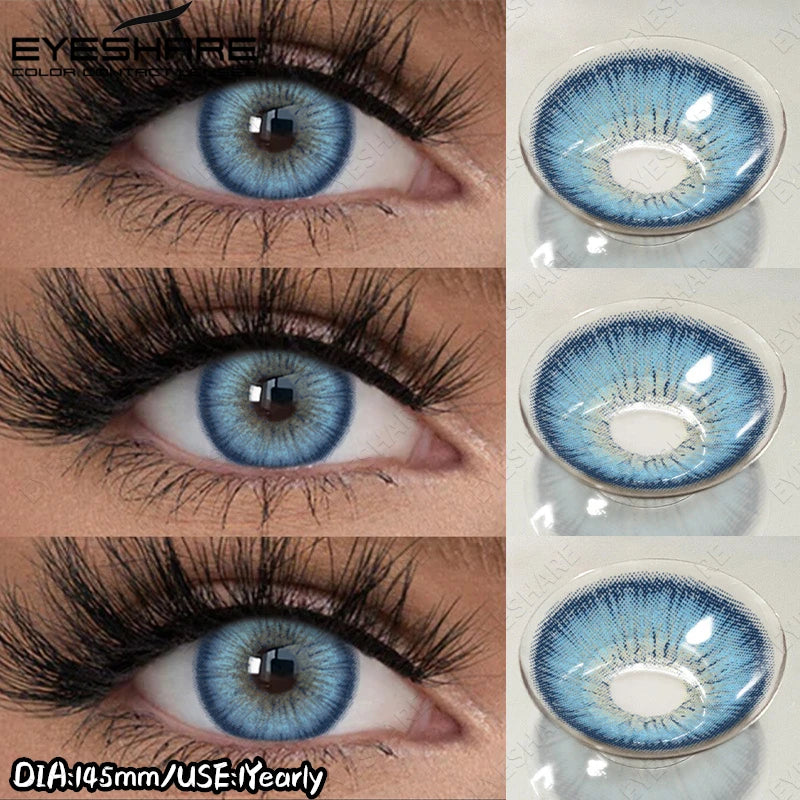 EYESHARE 1 Pair Colored Contact Lenses Gray Pupils Lens Brown Makeup Lenses Blue Lenses Fashion Green Contact for Eyes Yearly