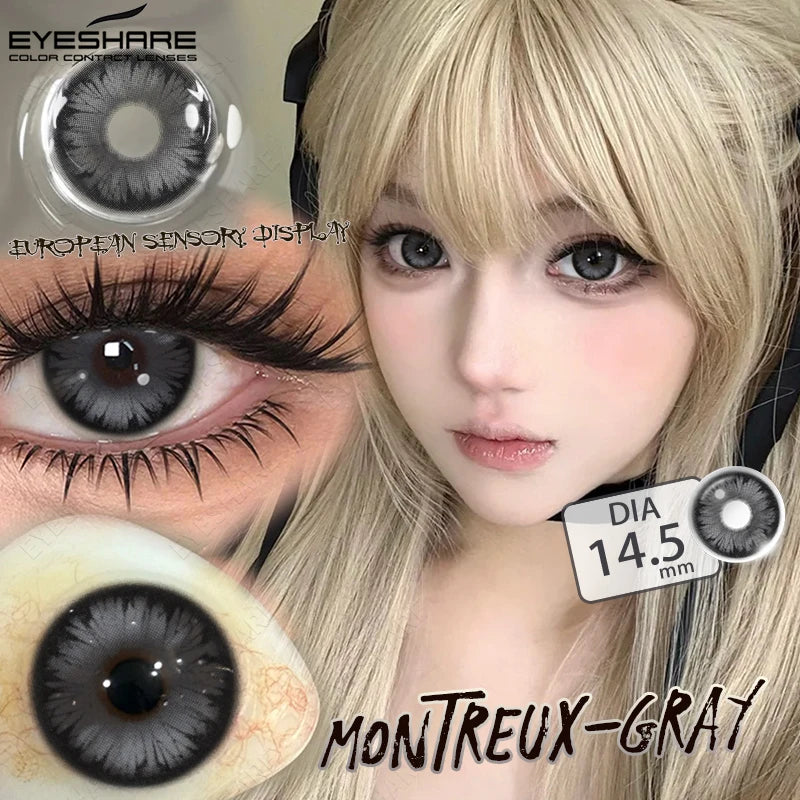 EYESHARE Anime Purple Lenses Color Contact Lenses for Cosplay Pink Cute Contact Red Lenses for Halloween Blue Colored Pupils Y2K