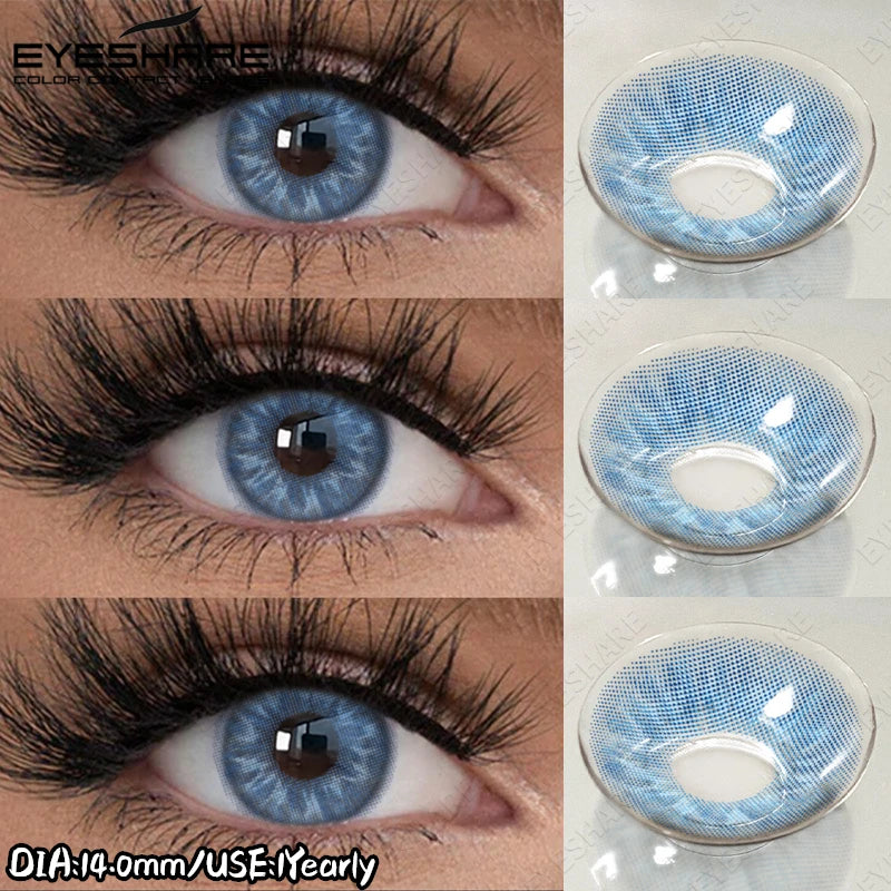 EYESHARE 1 Pair Colored Contact Lenses Gray Pupils Lens Brown Makeup Lenses Blue Lenses Fashion Green Contact for Eyes Yearly