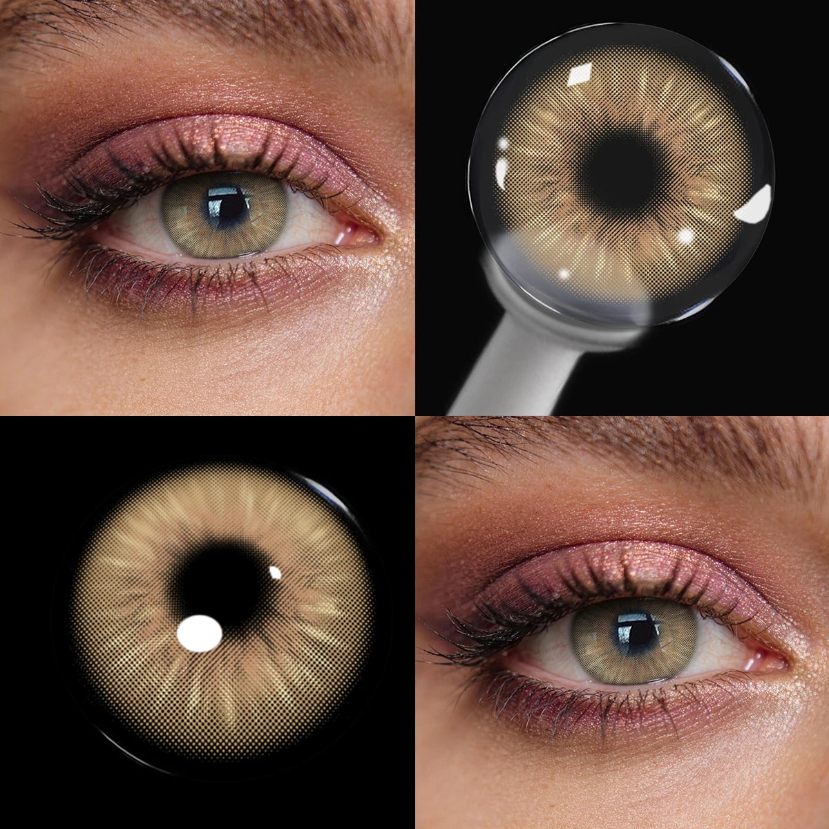 Lalens 14.0mm Small Pupil Natural Sin Blue Green Colored Contact Lenses Half Yearly Soft Lens Fashion Cosmetic Eyewear Contacts