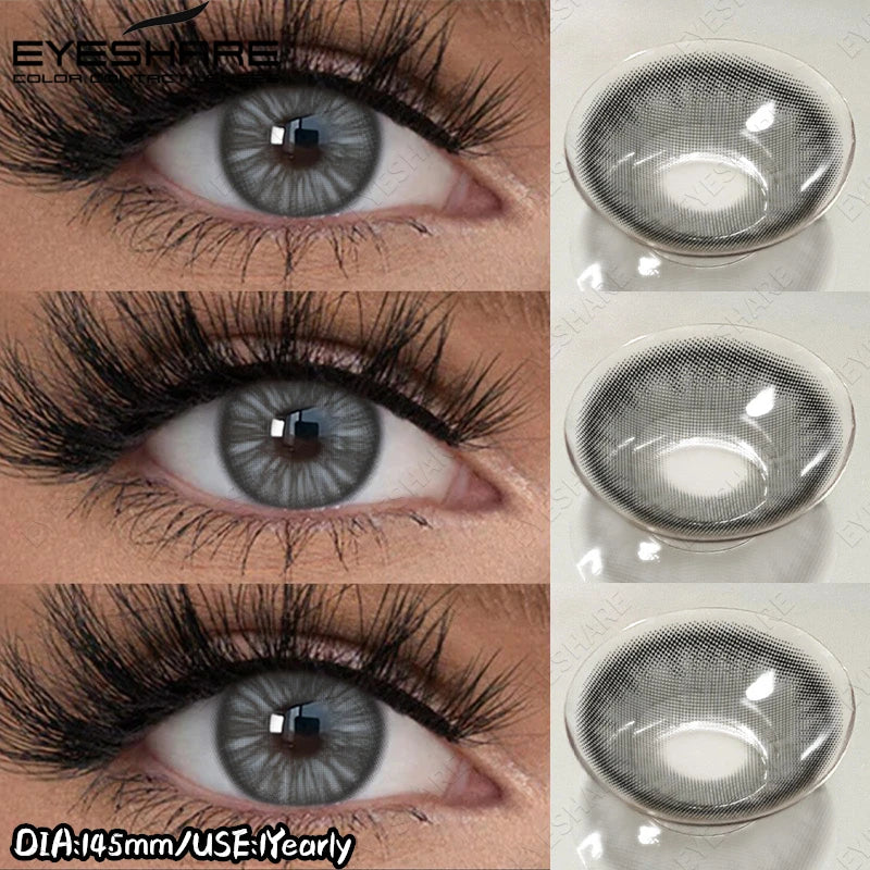 EYESHARE 1 Pair Colored Contact Lenses Gray Pupils Lens Brown Makeup Lenses Blue Lenses Fashion Green Contact for Eyes Yearly