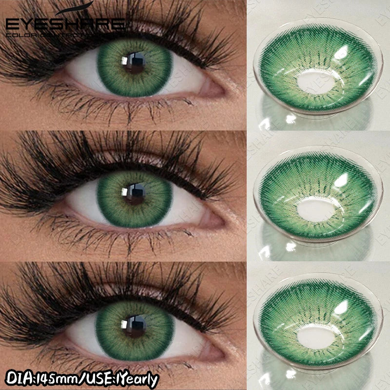 EYESHARE 1 Pair Colored Contact Lenses Gray Pupils Lens Brown Makeup Lenses Blue Lenses Fashion Green Contact for Eyes Yearly