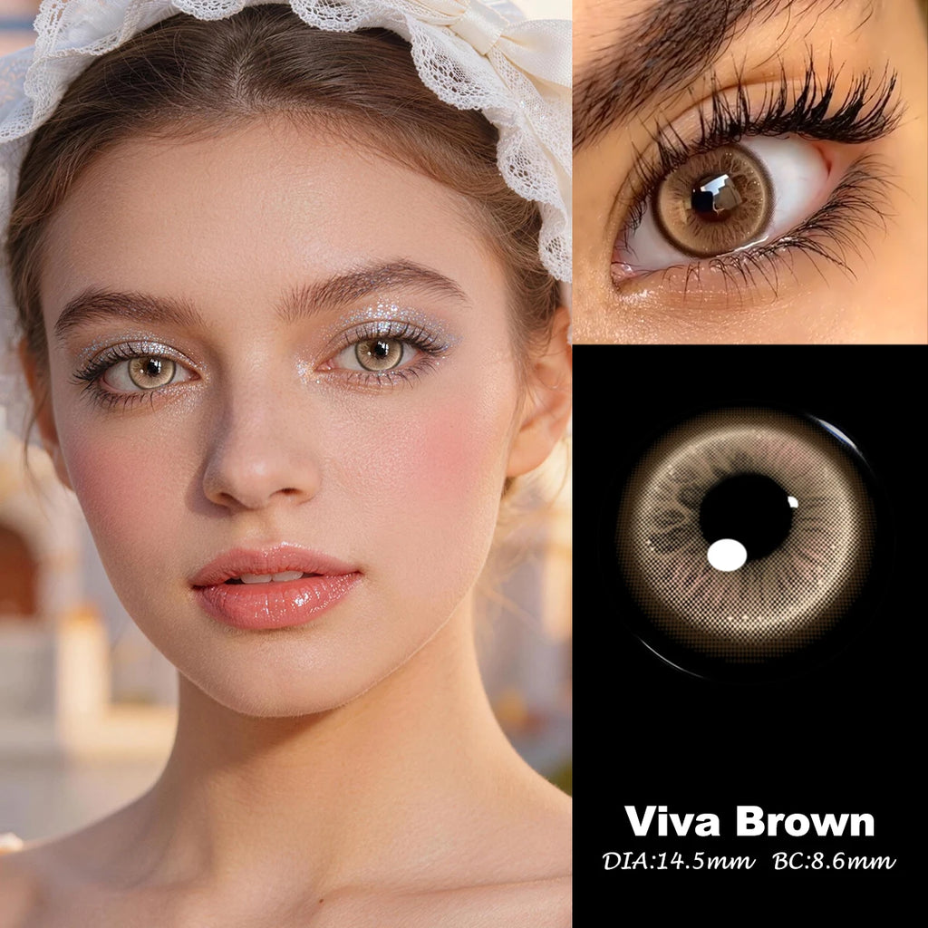 Lalens Viva Blue Green 14.5mm Enlarging Effect 6 Months Colored Contact Lenses Fashion Soft Lens For Daily Makeup Eye Contacts