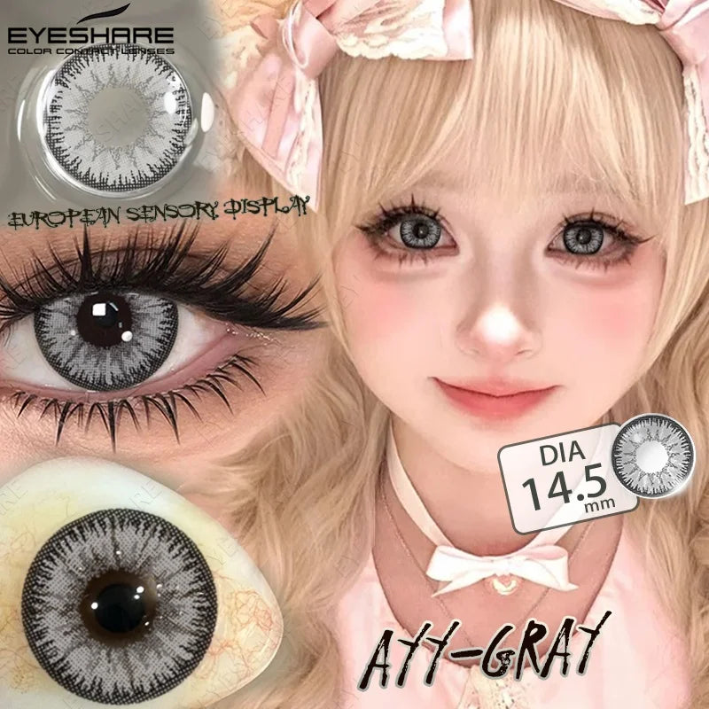 EYESHARE Anime Purple Lenses Color Contact Lenses for Cosplay Pink Cute Contact Red Lenses for Halloween Blue Colored Pupils Y2K