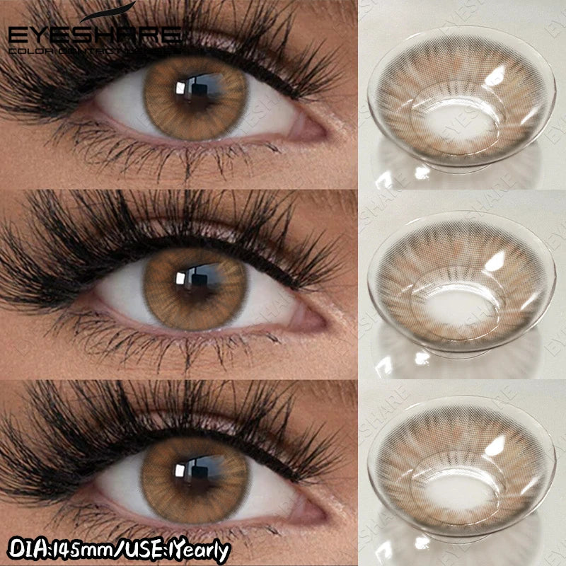 EYESHARE New Colored Contact Lenses Natural Gray Eye Lenses Brown Contacts Blue Pupils Lenses Fast Delivery Green Eye Lens
