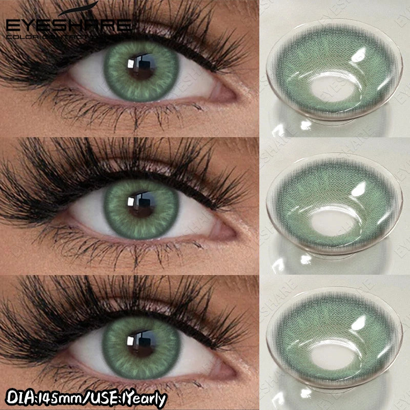 EYESHARE 1 Pair Colored Contact Lenses Gray Pupils Lens Brown Makeup Lenses Blue Lenses Fashion Green Contact for Eyes Yearly
