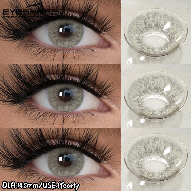 EYESHARE 1 Pair Colored Contact Lenses Gray Pupils Lens Brown Makeup Lenses Blue Lenses Fashion Green Contact for Eyes Yearly
