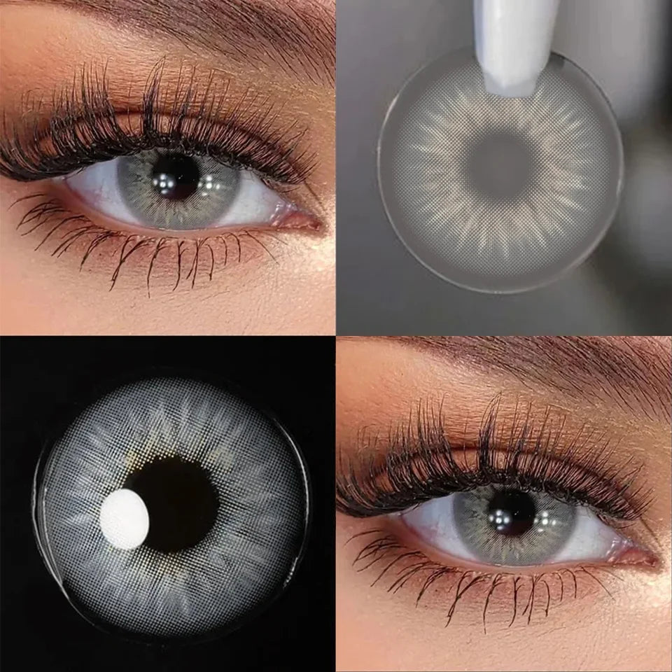 Lalens 14.0mm Small Pupil Natural Sin Blue Green Colored Contact Lenses Half Yearly Soft Lens Fashion Cosmetic Eyewear Contacts