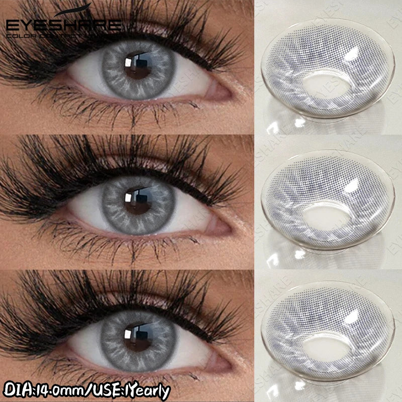 EYESHARE 1 Pair Colored Contact Lenses Gray Pupils Lens Brown Makeup Lenses Blue Lenses Fashion Green Contact for Eyes Yearly