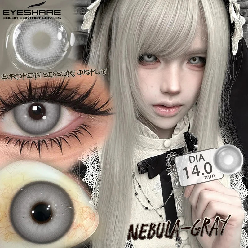 EYESHARE Anime Purple Lenses Color Contact Lenses for Cosplay Pink Cute Contact Red Lenses for Halloween Blue Colored Pupils Y2K